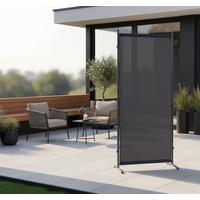 Zaščita Pred Pogledi Textil, Siva - srebrne barve/siva, Konvencionalno, kovina/tekstil (80/188/50cm) - Gardenson