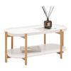 SOFFBORD STRUT - vit/naturfärgad, Modern, trämaterial/trä (100/50/45cm) - Mömax