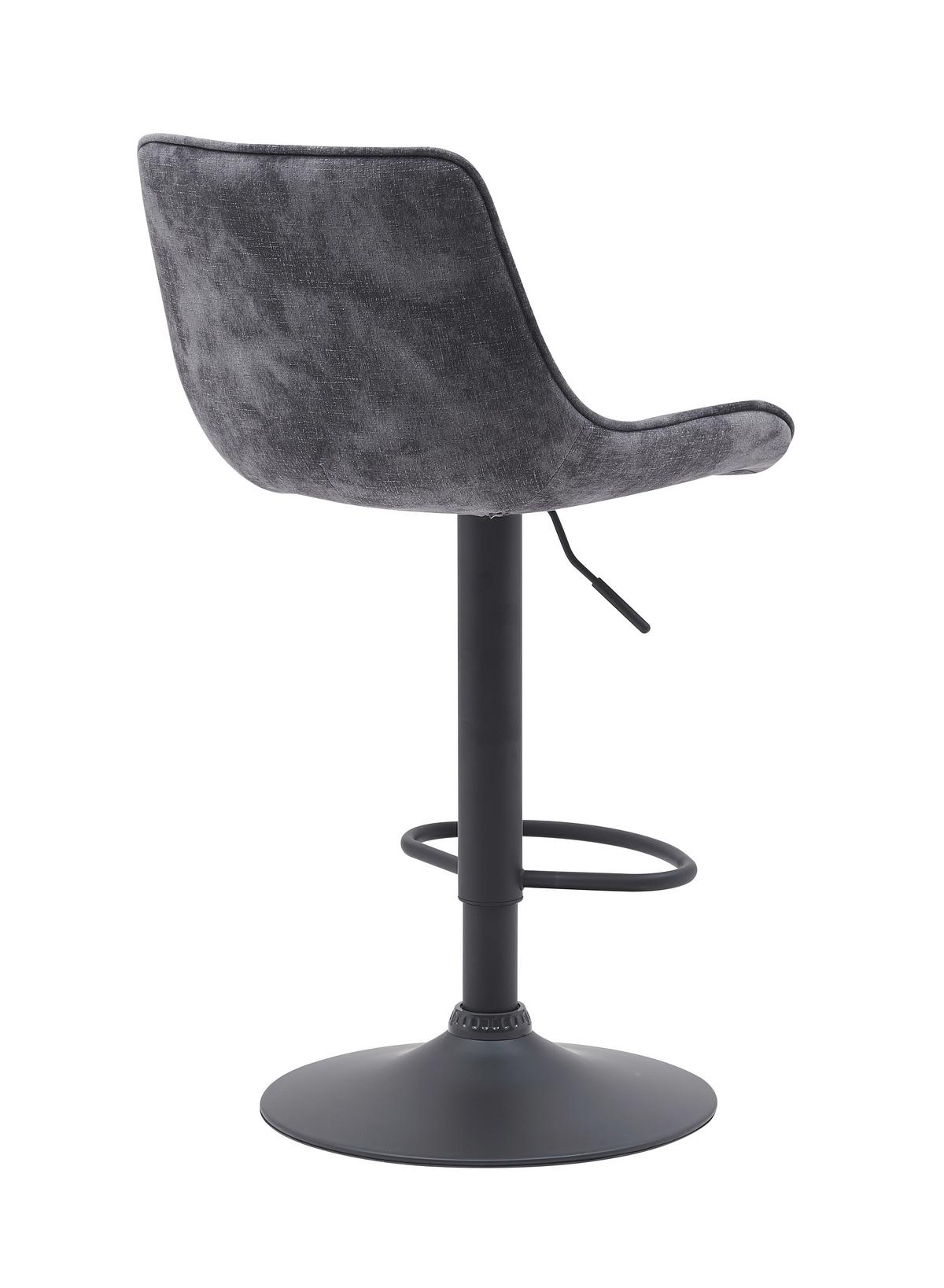 BARHOCKER-SET SABINE II H 2ER-SET - Anthrazit/Schwarz, MODERN, Textil/Metall (46/86-108/54cm) - MID.YOU