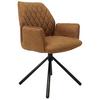 Armlehnstuhl Donny ca. 58x92 cm Cognac - Cognac/Haselnussfarben, LIFESTYLE, Textil/Metall (58/92/52cm) - MID.YOU