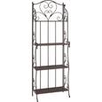 Gartenregal Nicolas - Schwarz/Braun, MODERN, Kunststoff/Metall (60/167/29cm) - MÖMAX modern living
