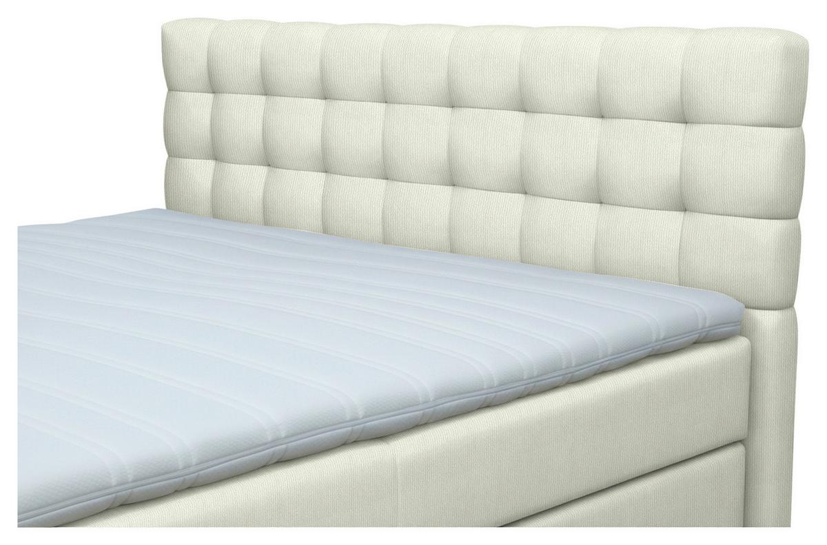 Boxspringbett London Elfenbein ca. 160x200cm - Chromfarben/Elfenbein, MODERN, Holz/Holzwerkstoff (160/200cm) - Premium Living
