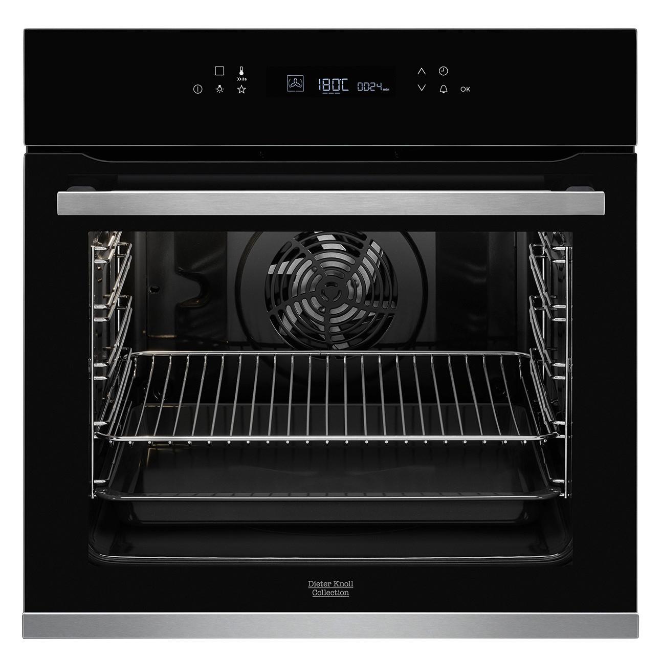 Einbaubackofen DKP39904XK - Edelstahlfarben/Schwarz, Basics, Glas/Metall (59,4/59,4/56,8cm) - Dieter Knoll