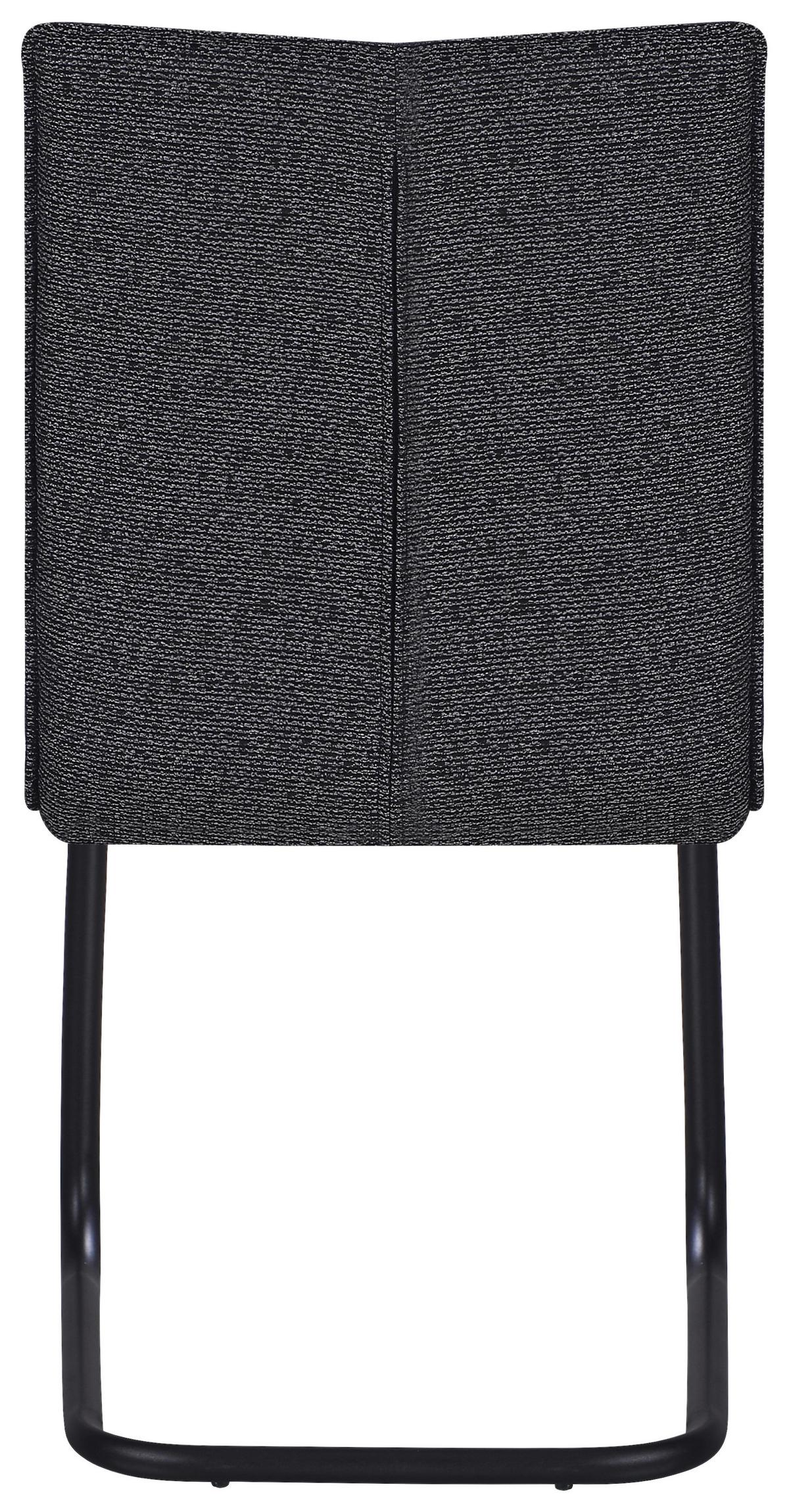 Stuhl Nova Grau/Schwarz - Schwarz/Grau, MODERN, Textil/Metall (61/47/89cm) - Premium Living