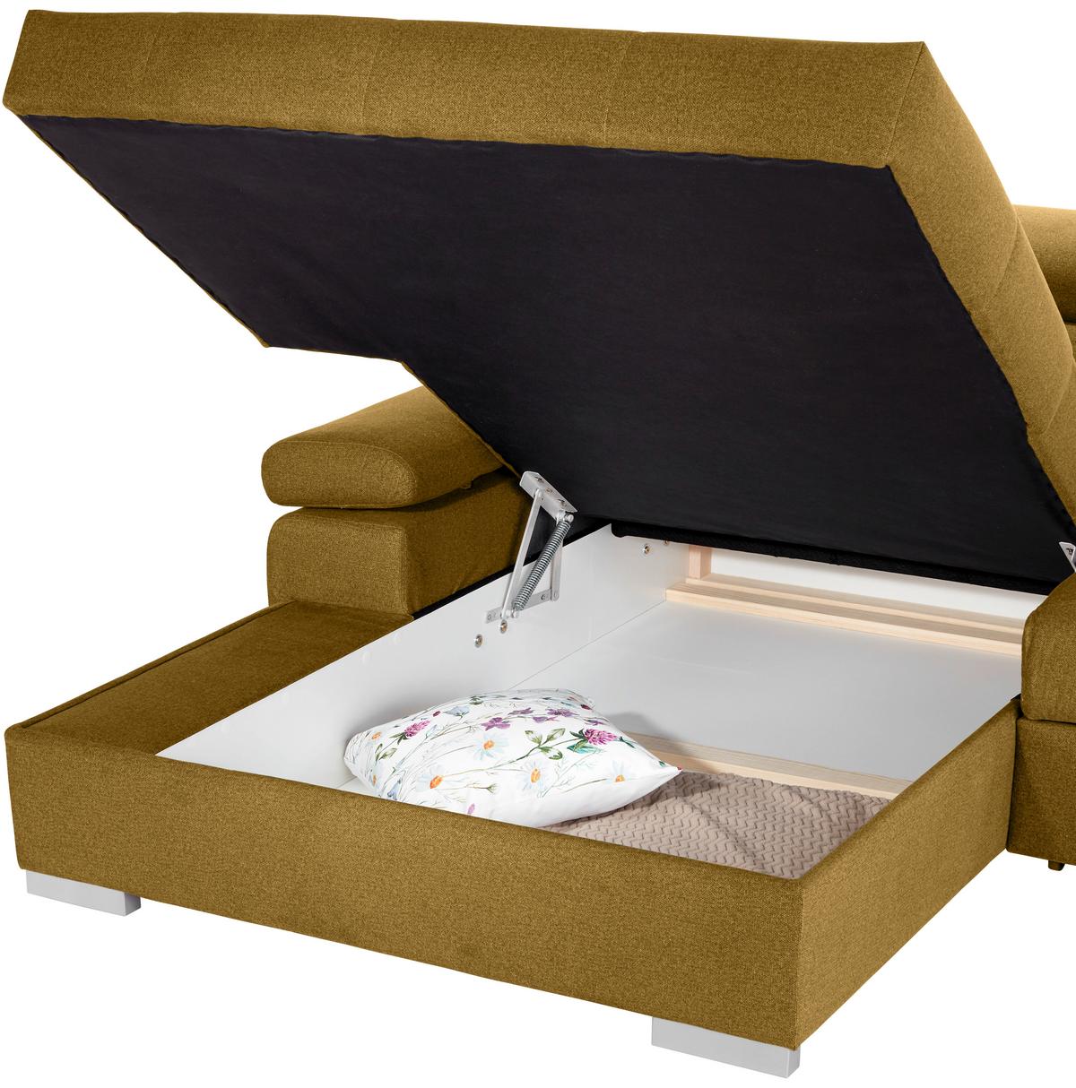 Kutna Garnitura Perry - srebrne boje/ecru, Design, tekstil/drvo (183/292cm) - Modern Living
