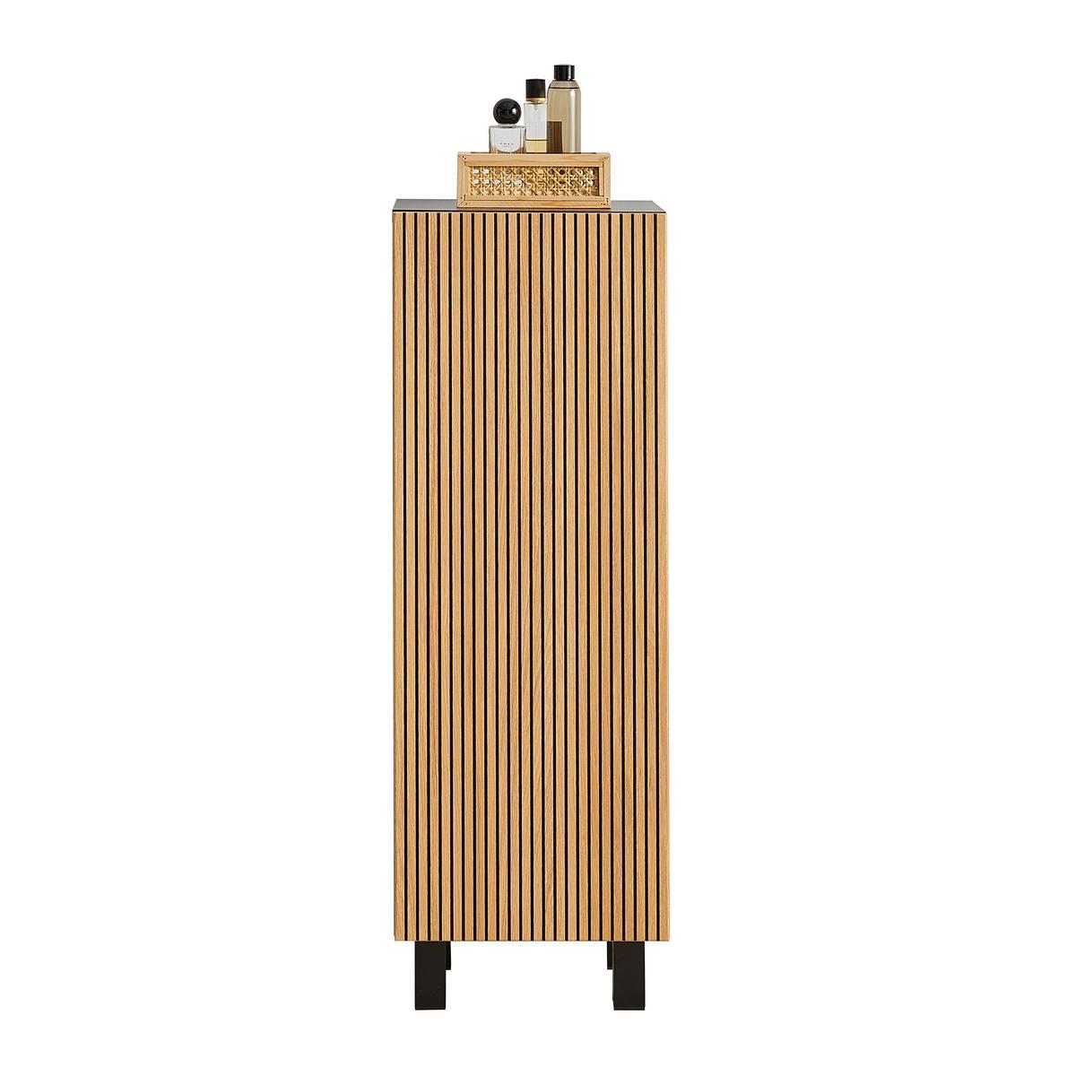 Unterschrank Venezia in Schwarz/Eichefarben - Eichefarben/Schwarz, Lifestyle, Holzwerkstoff (35/103/32cm) - Mömax