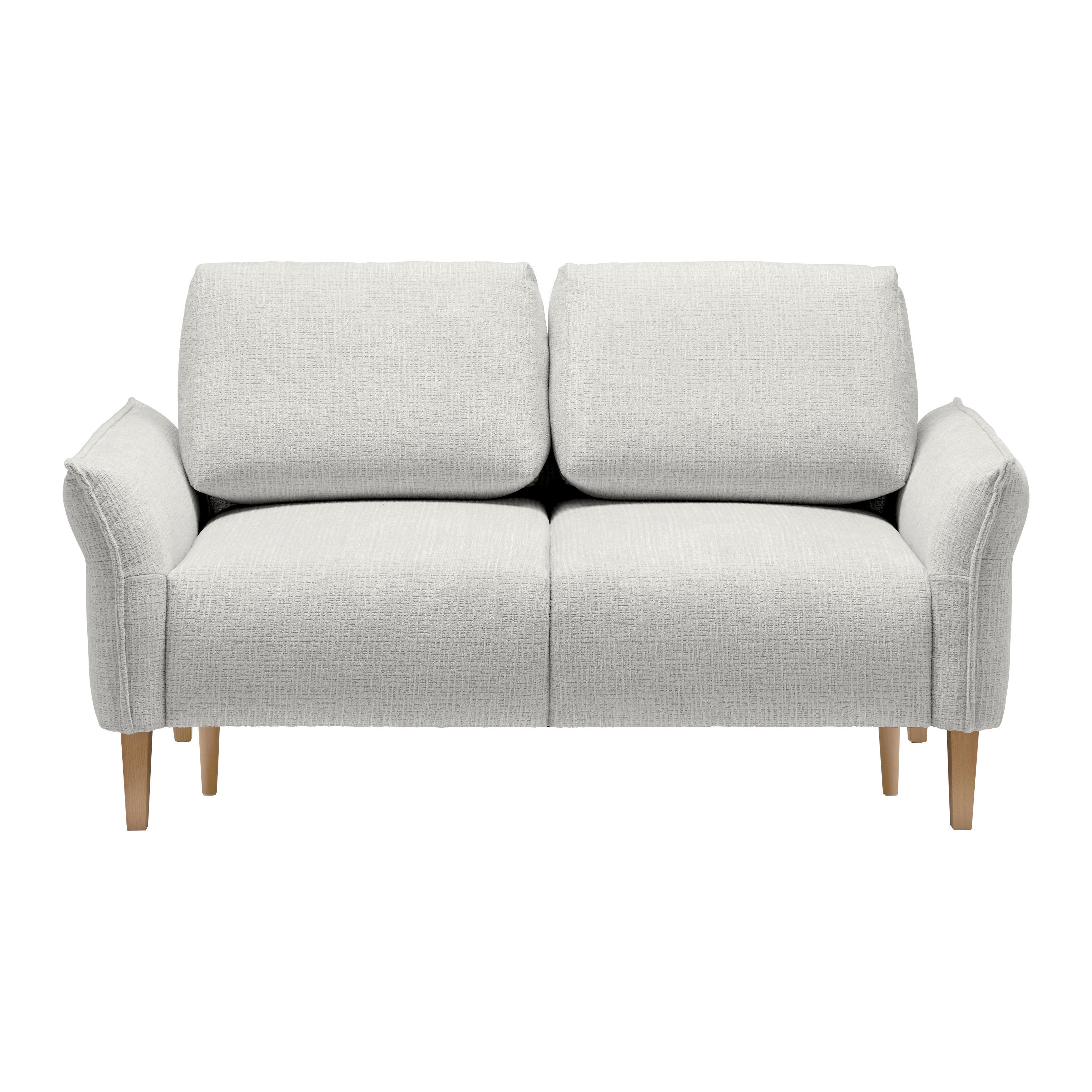 CANAPEA CU 2 LOCURI CUSTOM - gri deschis/crem, Modern, textil (150/85/92cm) - Mömax