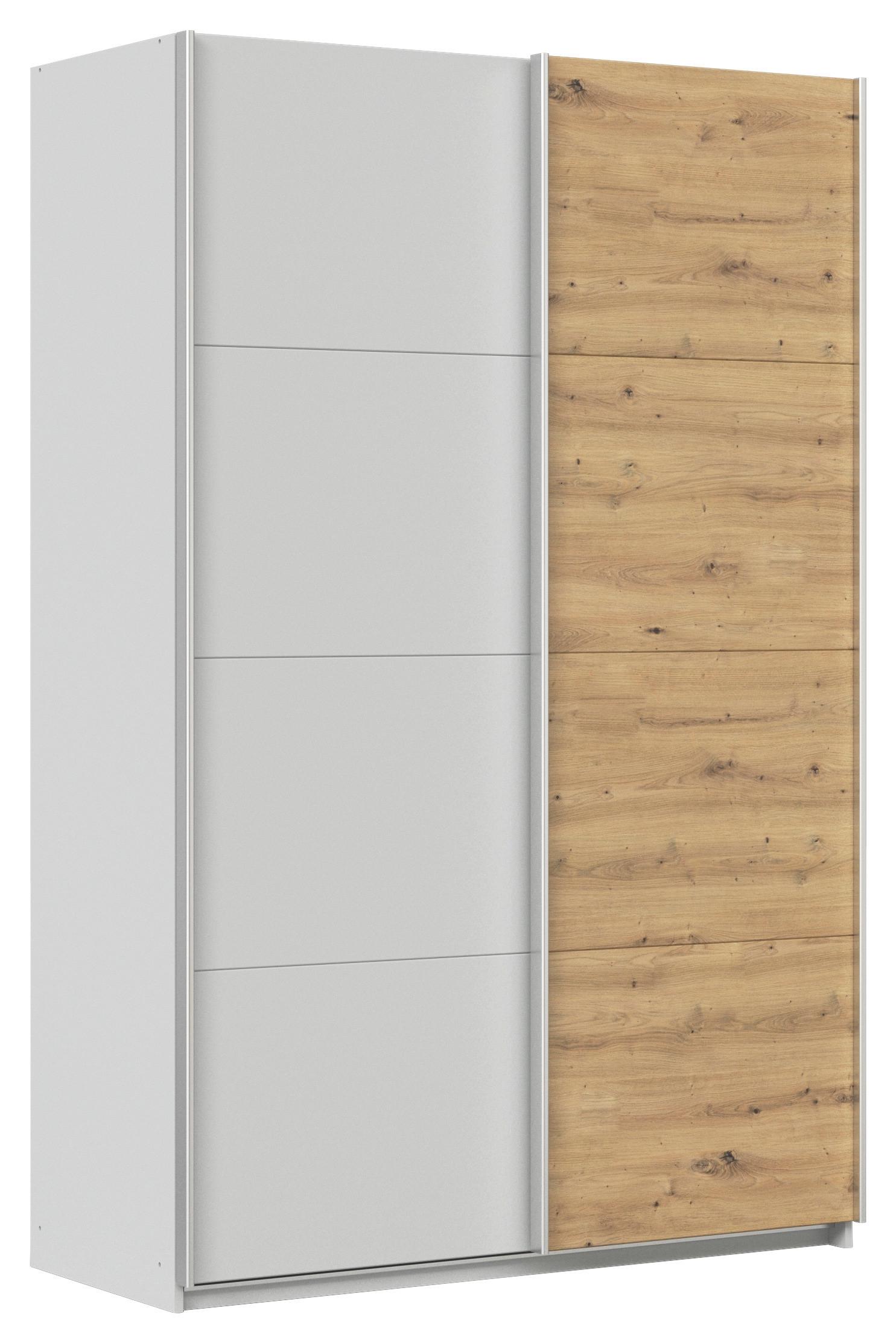 Ormar S Kliznim Vratima Feldkirch - hrast Artisan/svijetlo siva, Moderno, drvni materijal/metal (136/210/62cm) - Modern Living
