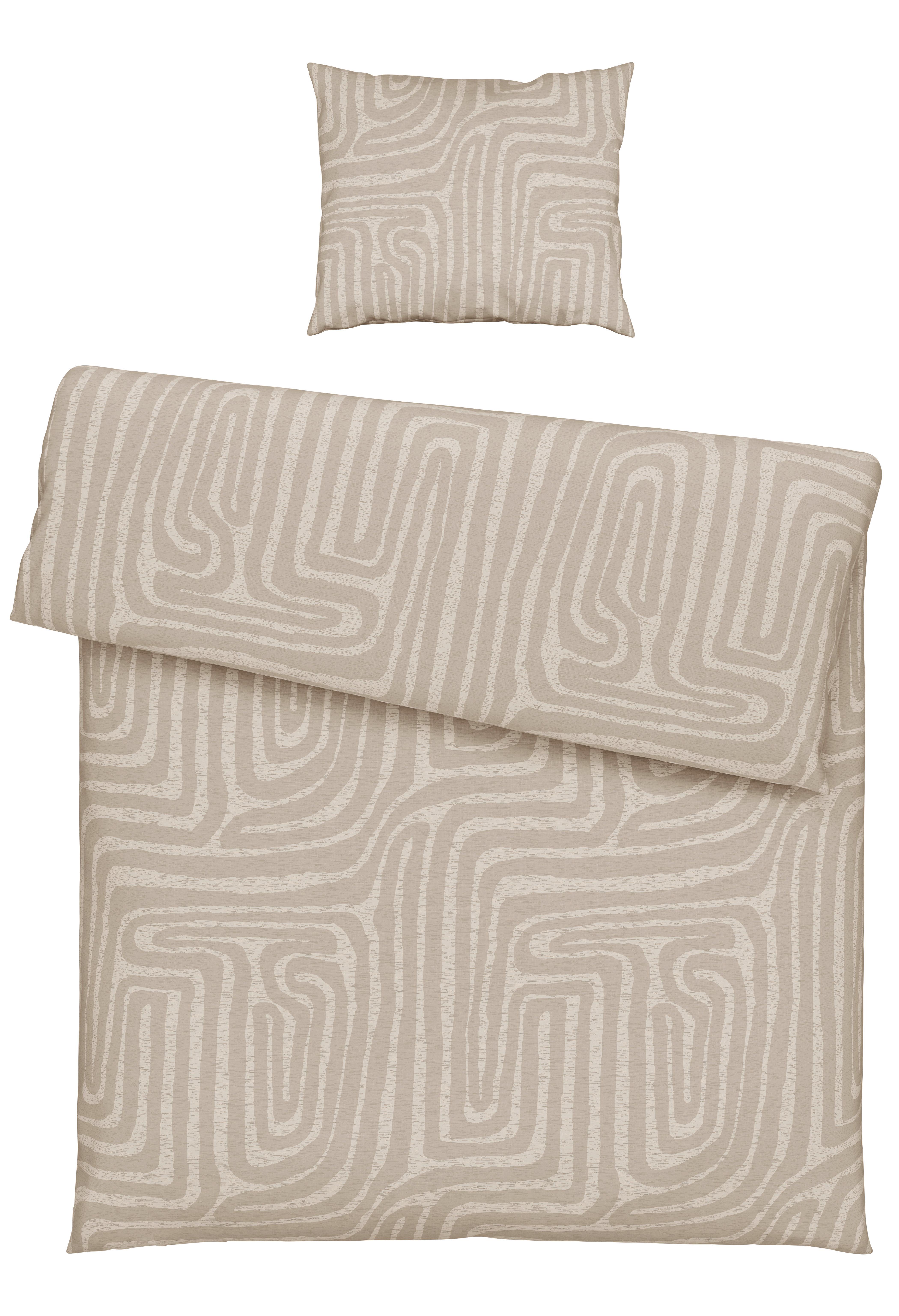 Bettwäscheset Liam - Beige, Modern, Textil (160/210cm) - Modern Living