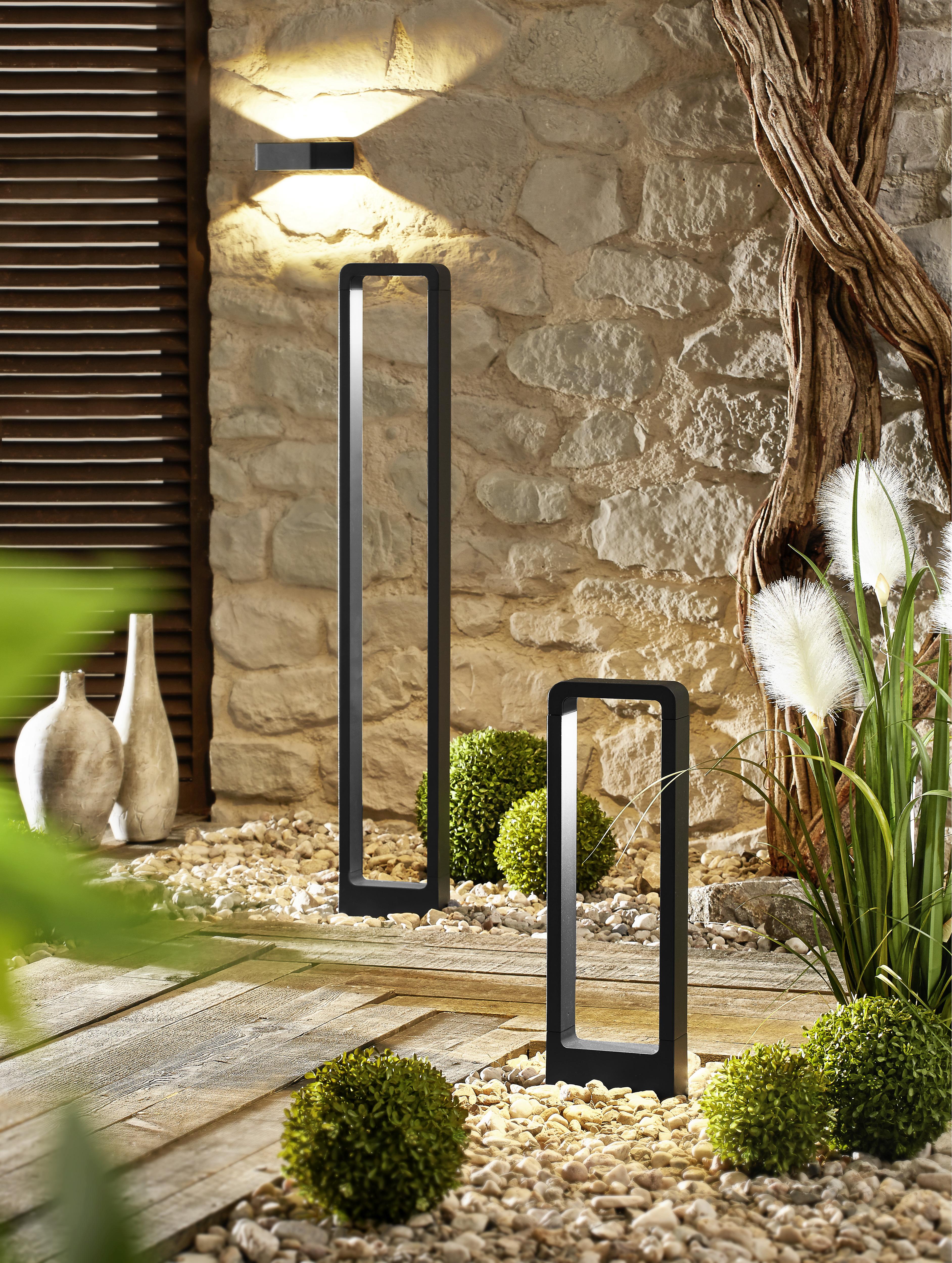 Außenwandleuchte Reno in Anthrazit max. 4,5 Watt - Anthrazit, Basics, Metall (12,0/4,5cm) - Trio Leuchten