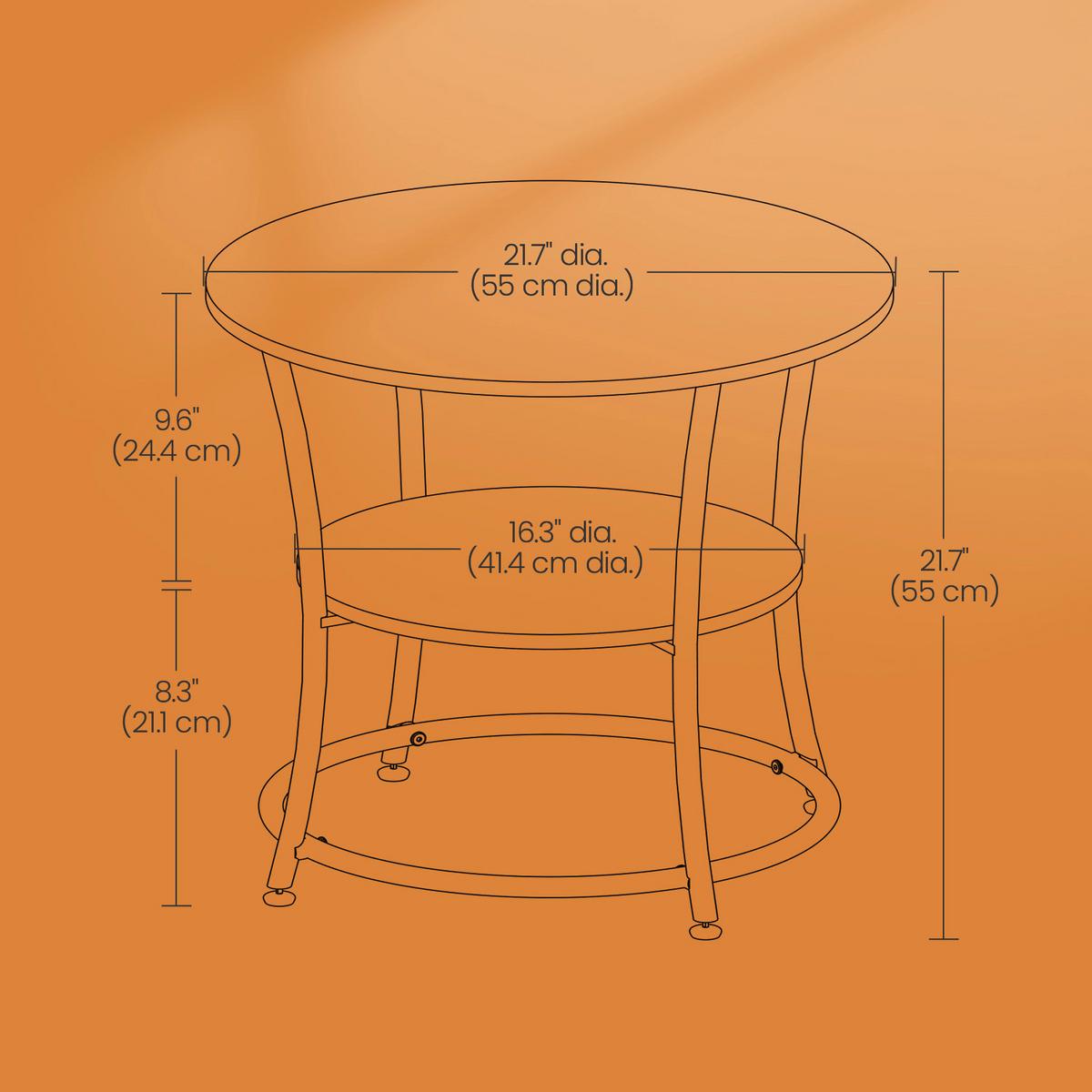 BEISTELLTISCH END TABLE - Schwarz/Braun, MODERN, Holzwerkstoff/Metall (55/55/55cm) - MID.YOU