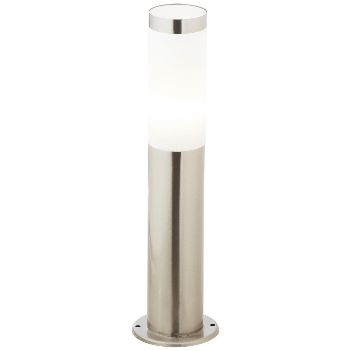 Sockelleuchte Chorus Edelstahlfarben max. 40 Watt - Edelstahlfarben, KONVENTIONELL, Kunststoff/Metall (7,5/51cm) - Brilliant