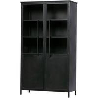 Vitrine Exhibit Schwarz - Schwarz, Design, Glas/Metall (99/170/44cm) - Livetastic