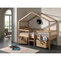 Hausbett FORREST Eichefarben ca. 90x200 cm Bettladen - Eichefarben/Eschefarben, MODERN, Holz (90/200cm) - Vipack