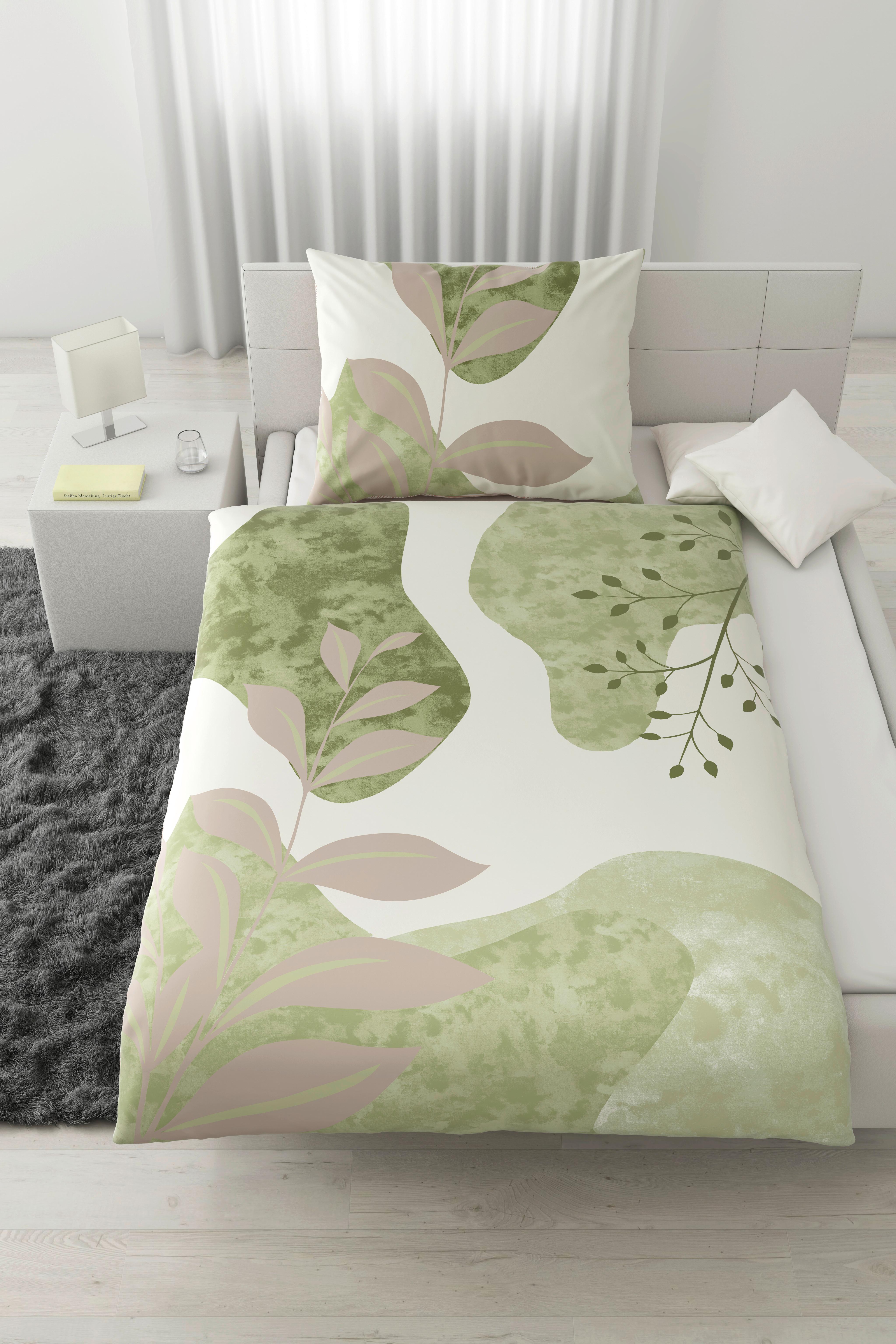 Posteljina Ice Burg 140x200/60x80 Cm - zelena, tekstil (140/200cm) - Modern Living