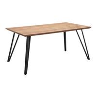Jedilna Miza Delia, Barva Oreha - črna/barve oreha, Moderno, kovina/leseni material (160/75/90cm) - Bessagi Home