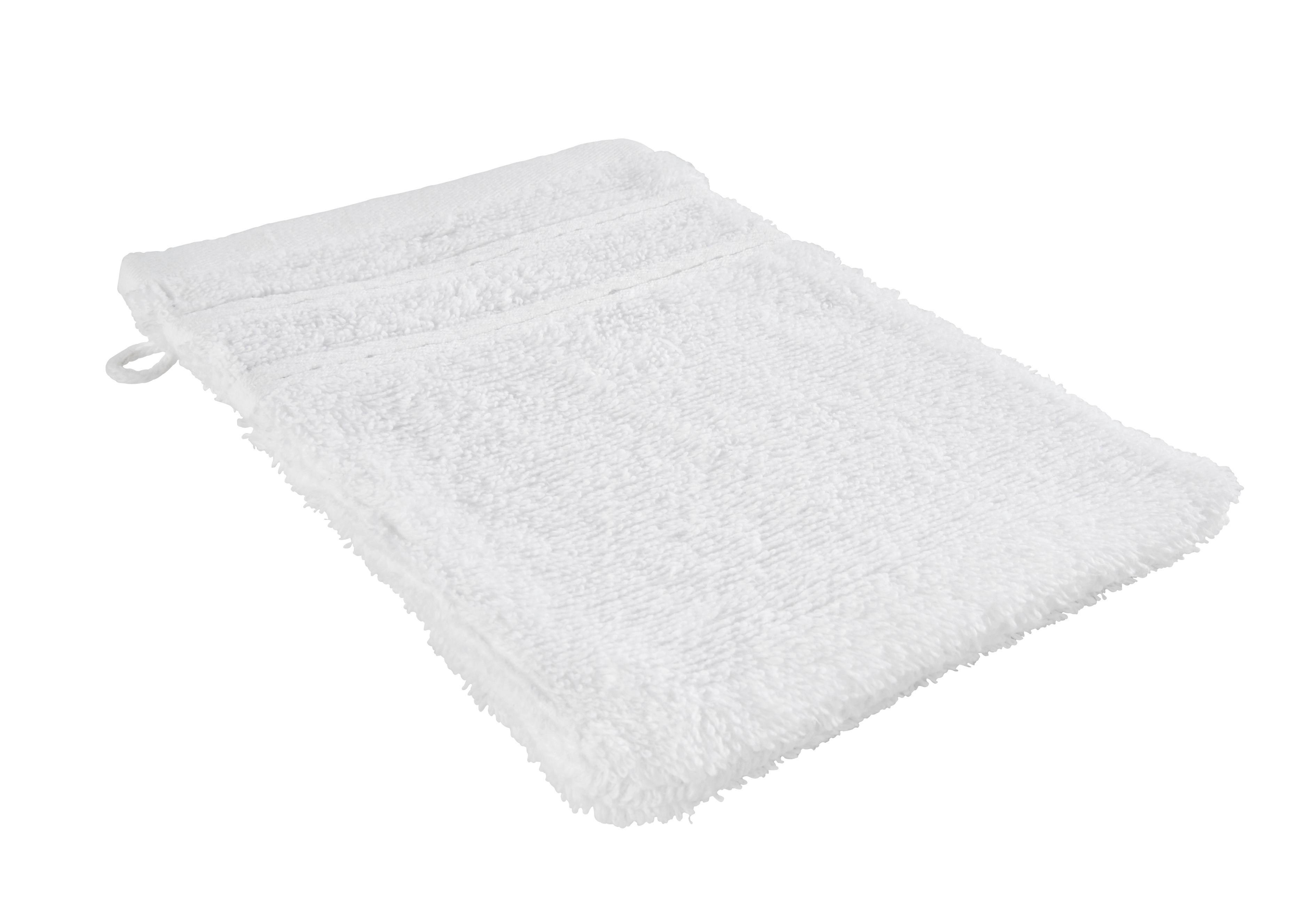 Waschhandschuh Melanie in Weiss ca. 16x21cm - Weiss, Textil (16/21cm) - Modern Living