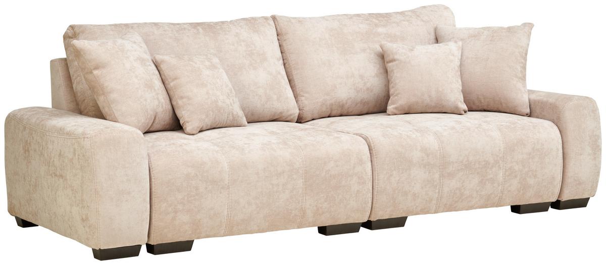 Mega Sofa Toledo - tamno smeđa/bež, Konvencionalno, tekstil/plastika (250/100/90cm) - Best Price