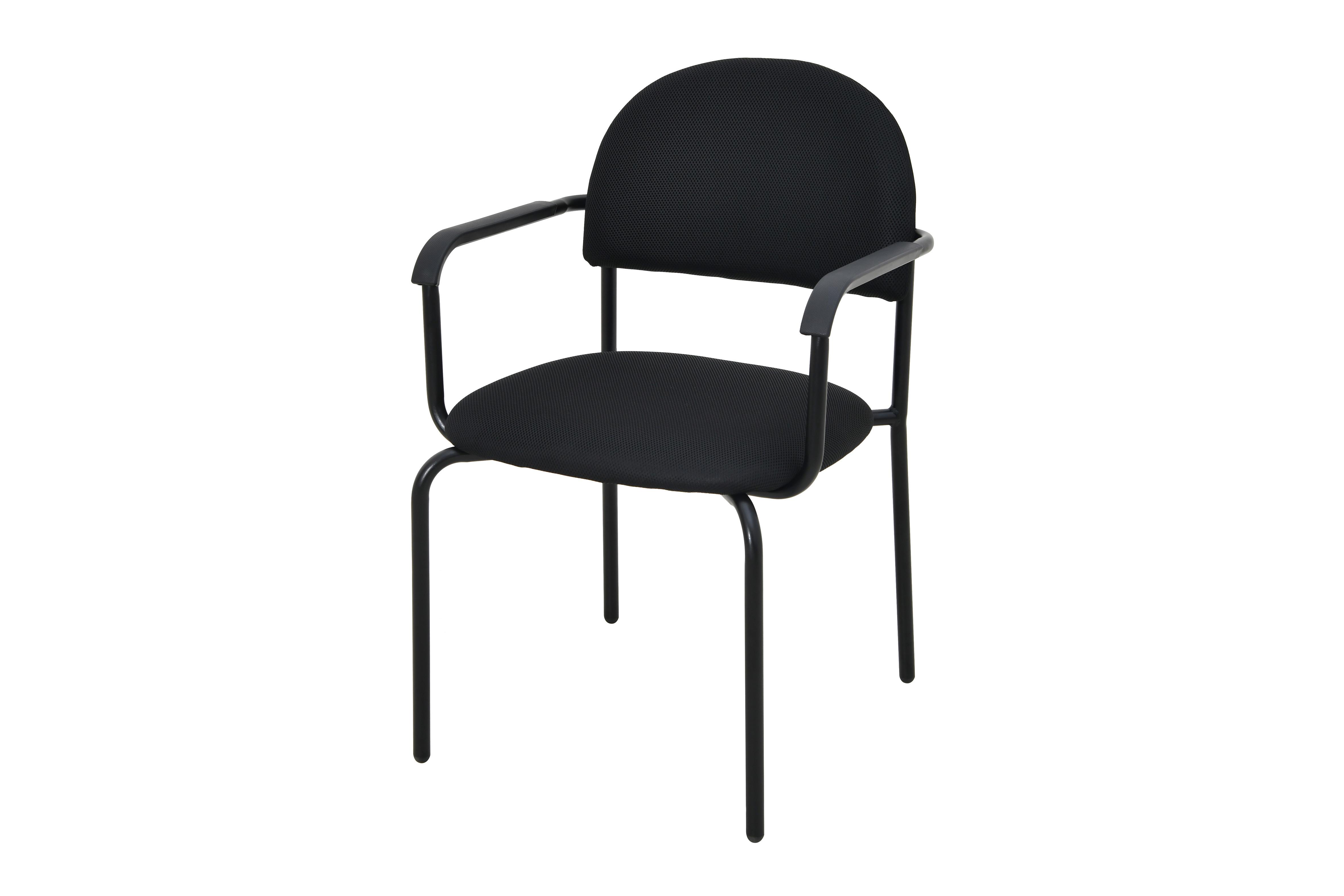 Stol Dina 2, Črna - črna, Moderno, kovina/tekstil (57/83/60cm)