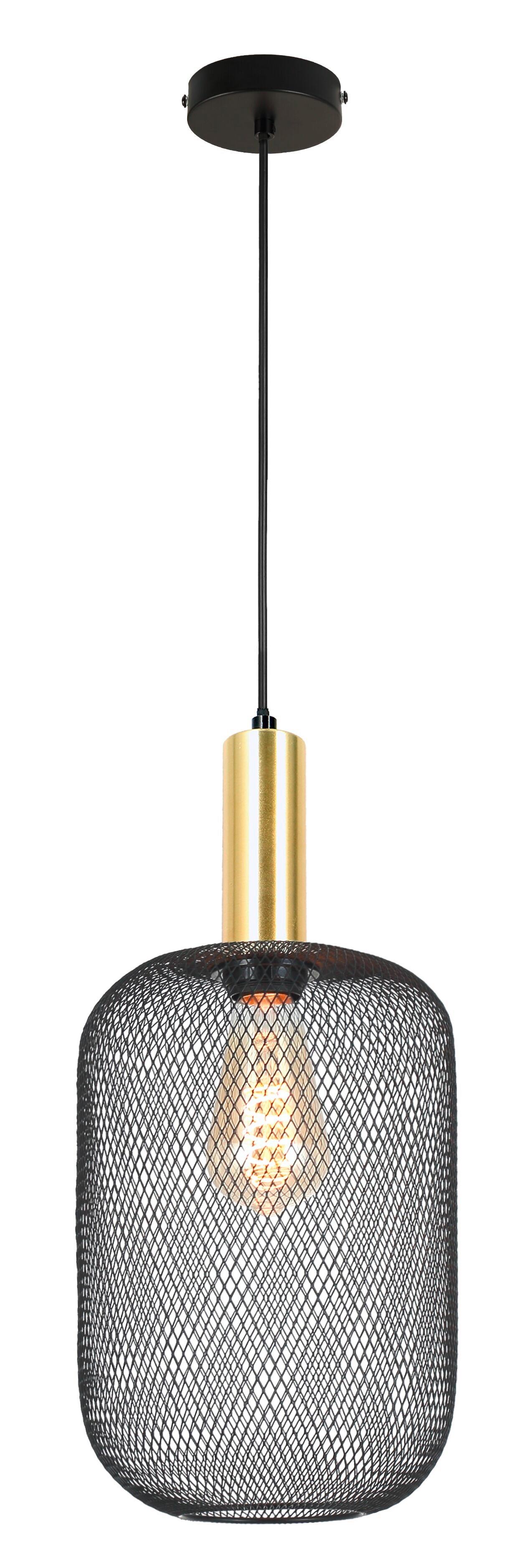 Függőlámpa Drato - fekete/aranyszínű, Modern, fém (20/120cm) - Mömax