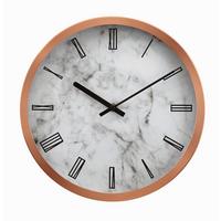 Wanduhr Sally Ø ca. 30,5cm - Weiß/Grau, Glas/Metall (30,5cm) - Modern Living