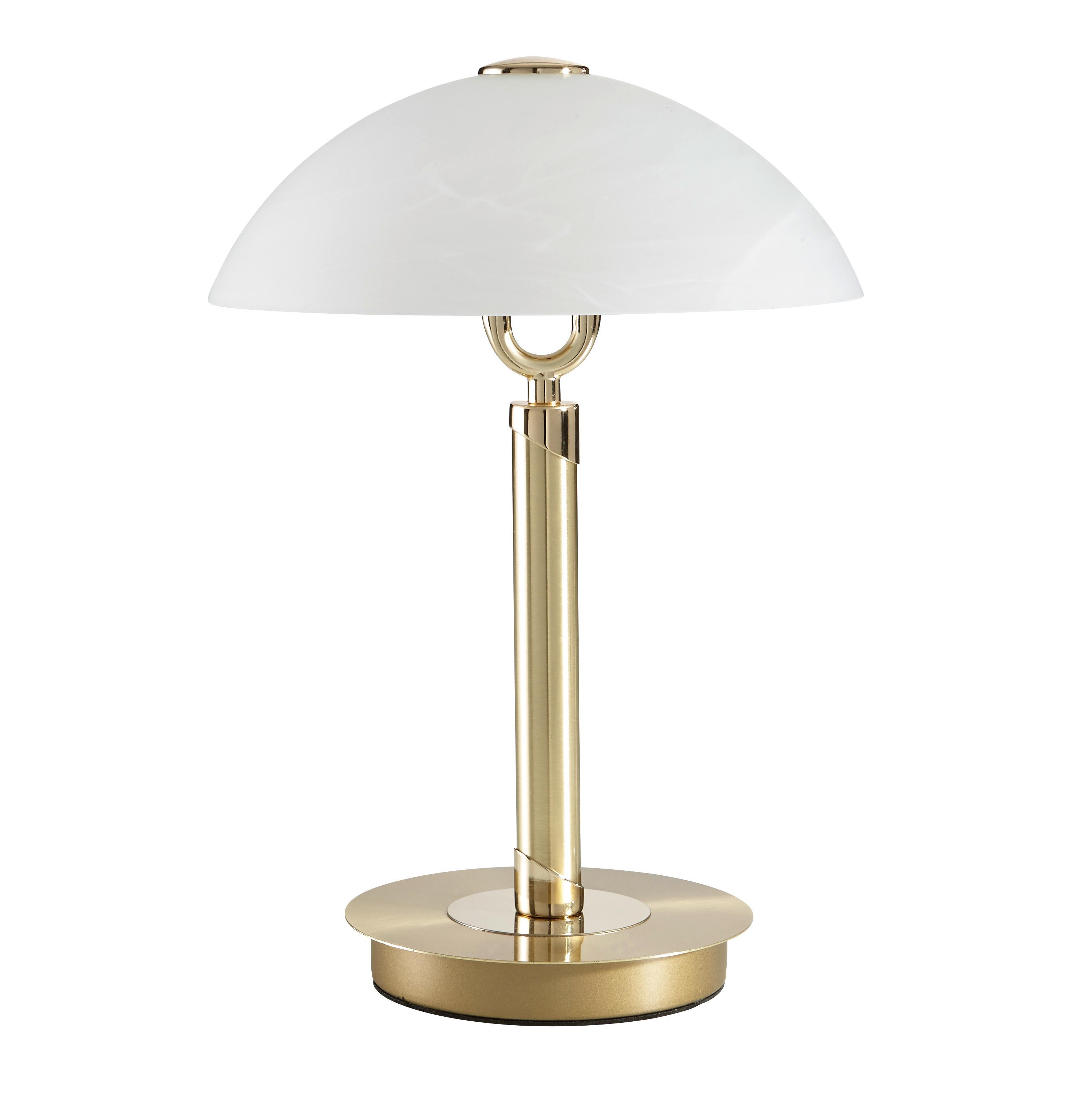 LAMPA STOŁOWA CAMBRIDGE *SBN* - kolor mosiężny/kolor chromowy, Basics, metal/szkło (25,5/37cm) - Novel