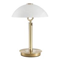 LAMPA STOŁOWA CAMBRIDGE *SBN* - kolor mosiężny/kolor chromowy, Basics, metal/szkło (25,5/37cm) - Novel