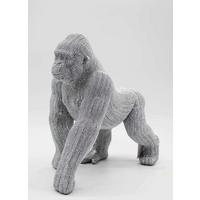 Szobor Sétáló Gorilla - ezüst/arany, Design, műanyag (30/28cm)