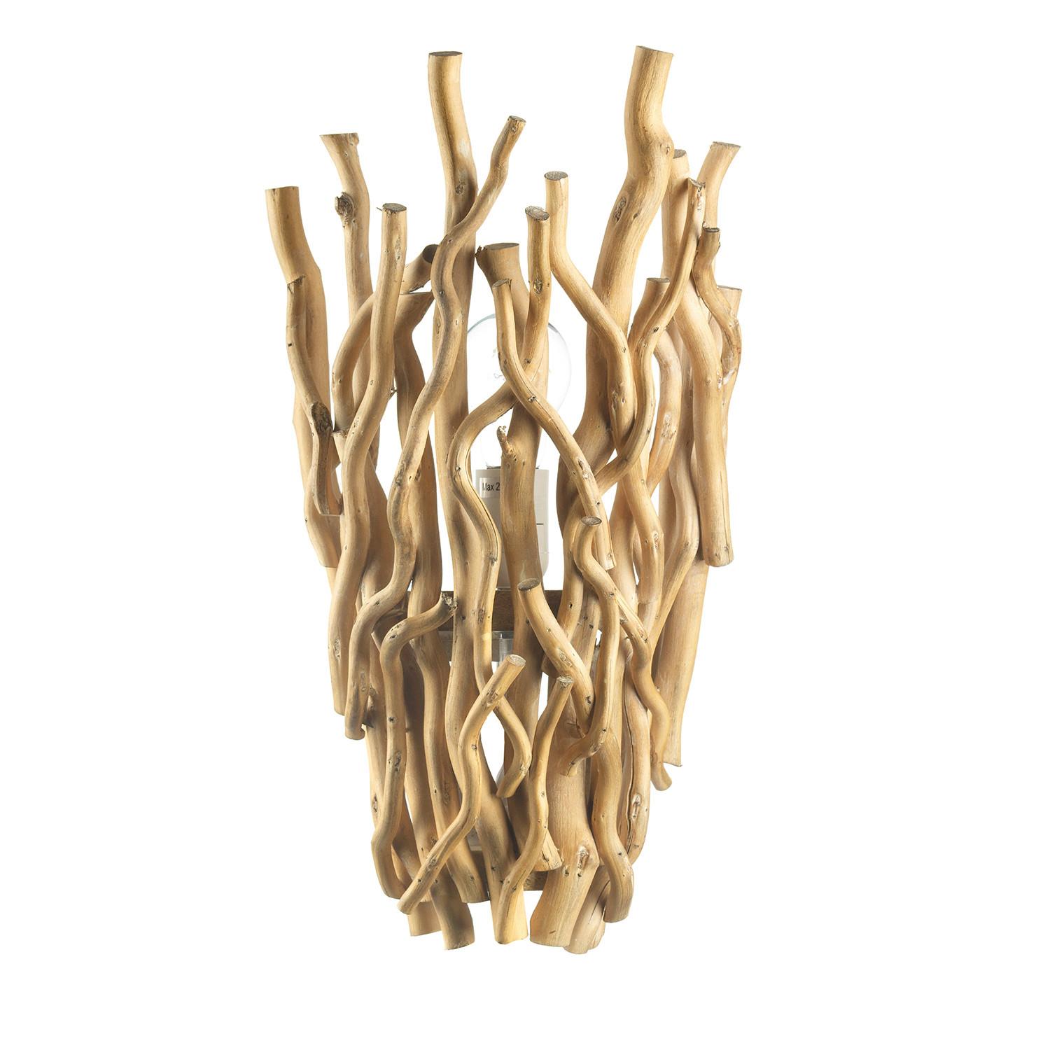 Wandleuchte Agar Akaziefarben max. 22 Watt - Akaziefarben, Natur, Holz/Metall (24/15/46cm)