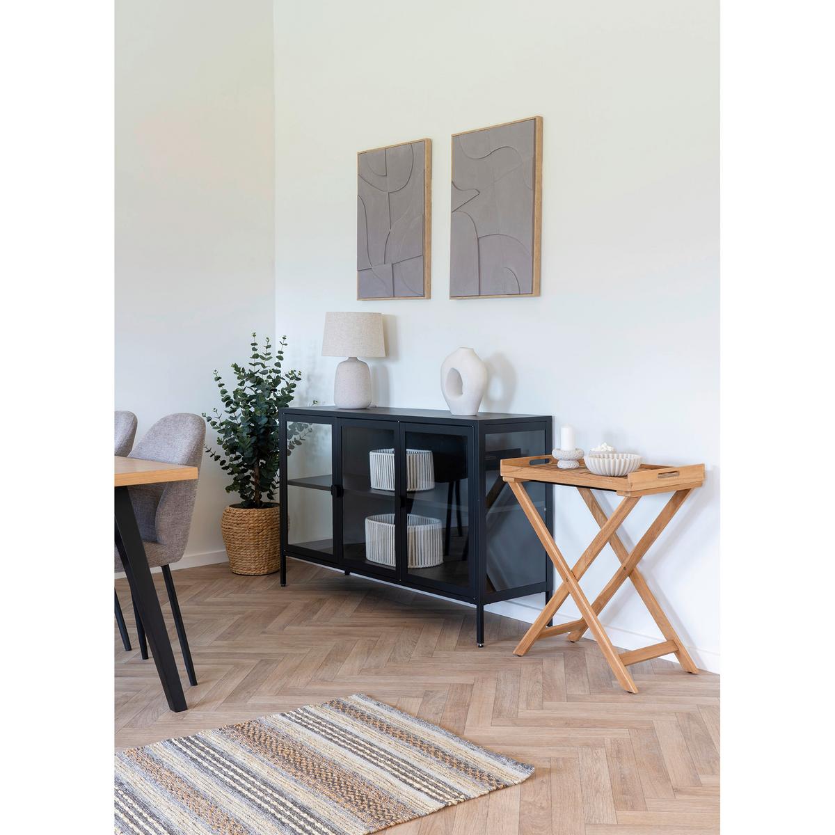 Klapptisch Ronda Teak - Braun, MODERN, Holz (40/60/70cm) - Gardenson