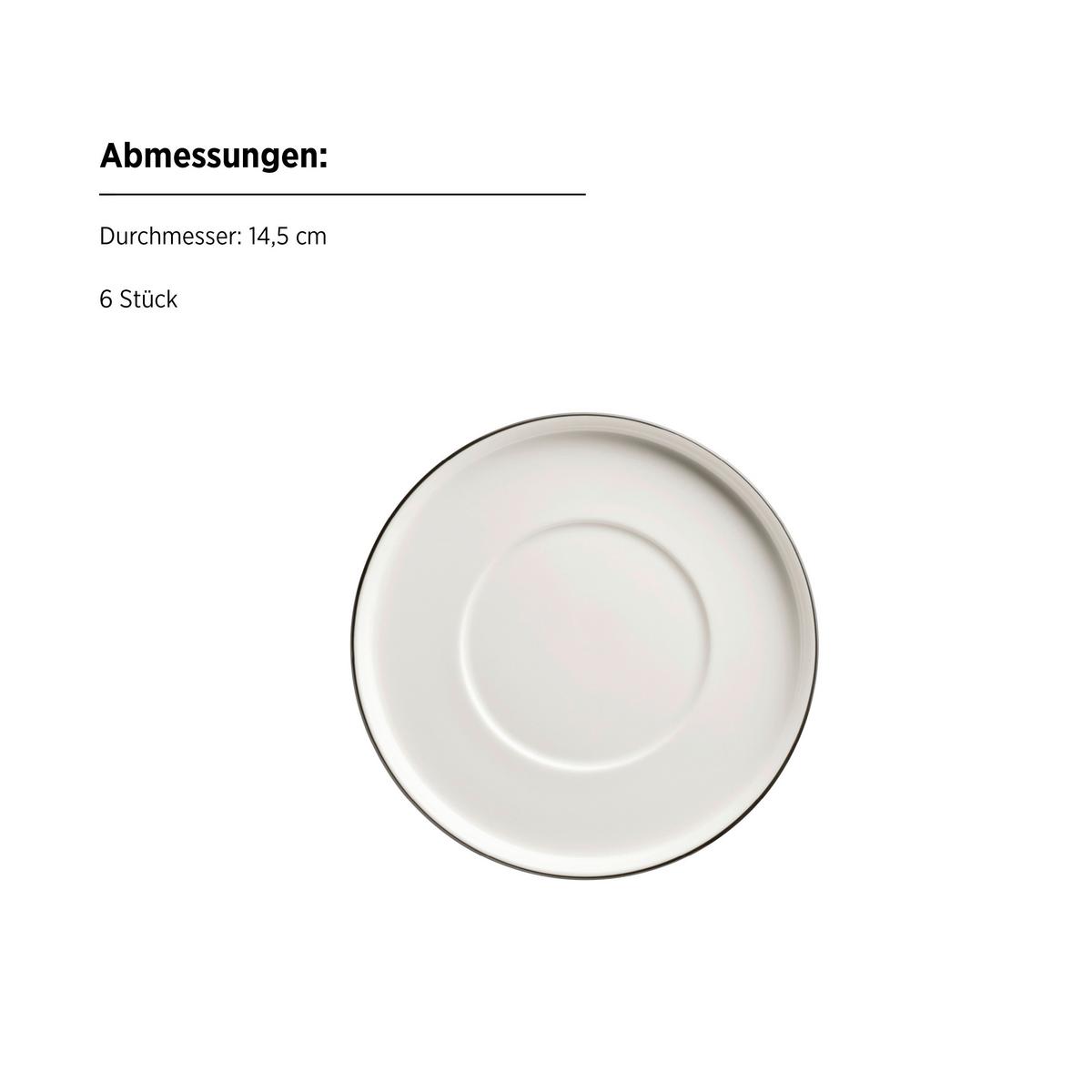 KAFFEESERVICE SITA - Weiss/Schwarz, Trend, Keramik - Mäser