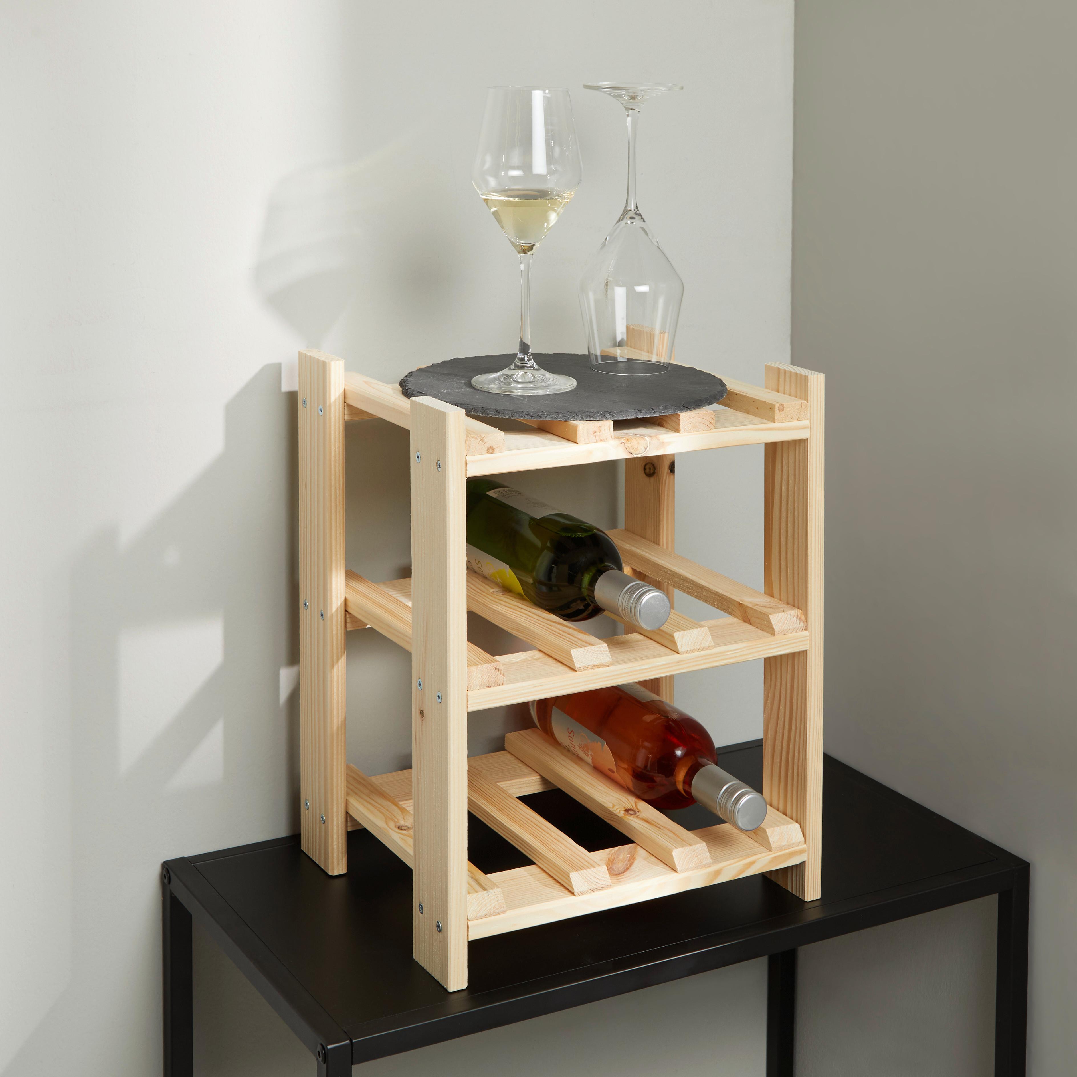 Stojalo Za Vino Wein, Bor, Za 9 Steklenic - barve bora, Moderno, les (31,5/39/26cm)