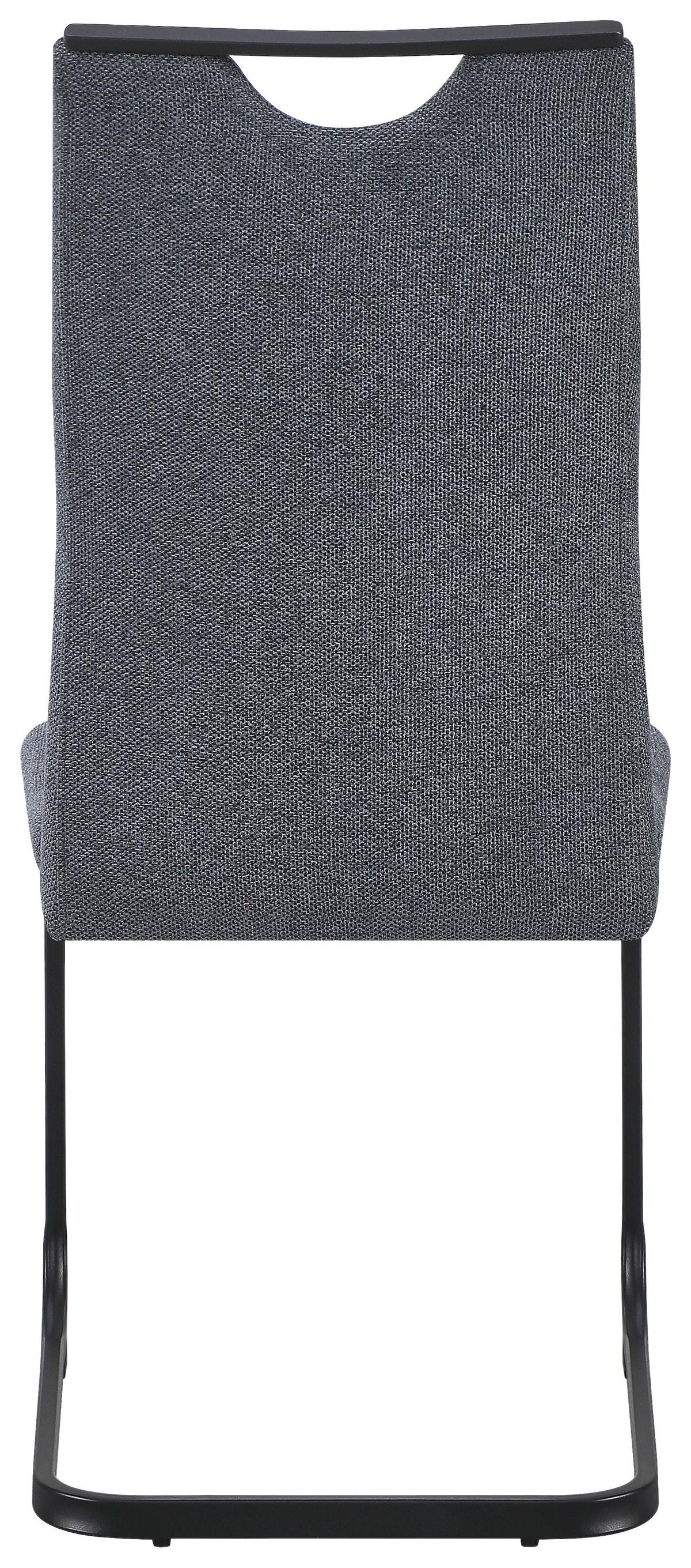 Schwingstuhl Mel Grau/Schwarz - Schwarz/Grau, Basics, Textil/Metall (58/98/43cm) - Based