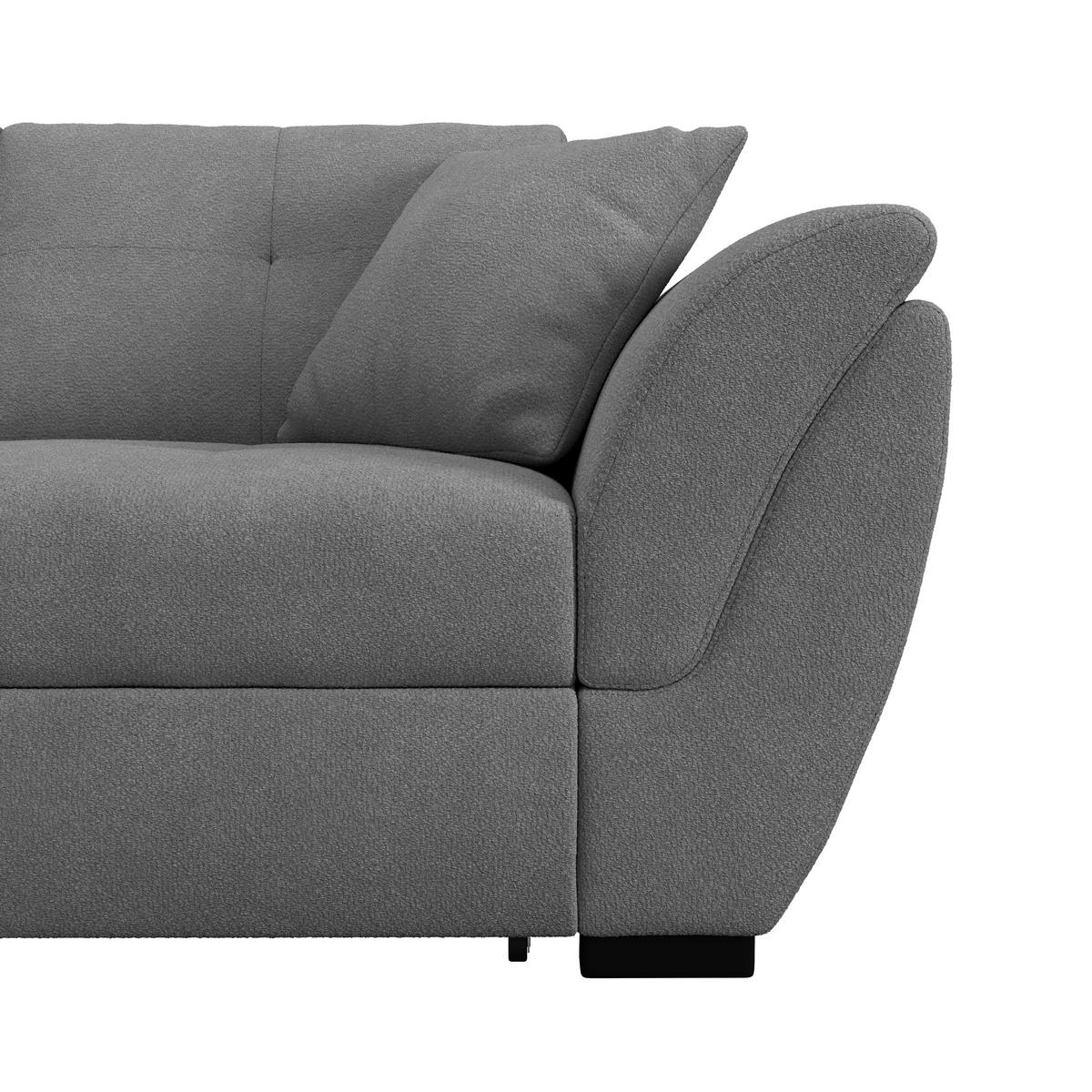 Kutna Garnitura Berisso - crna/antracit, Konvencionalno, tekstil/plastika (187/278cm) - Ondega