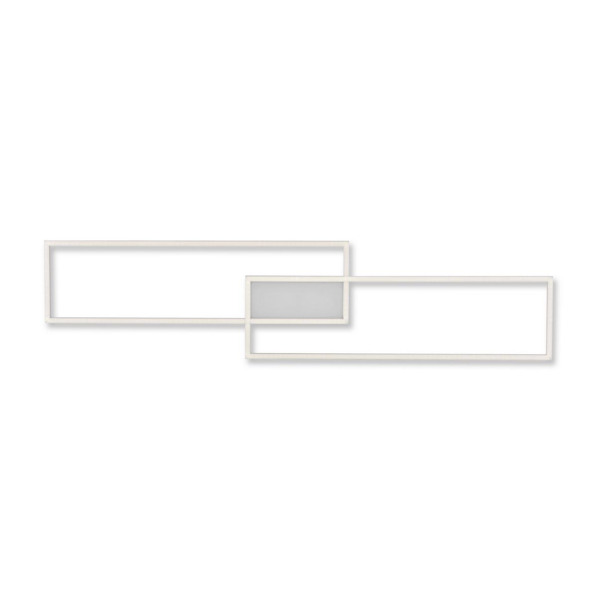 LED-Deckenleuchte Asmin max. 42 Watt - Silberfarben, Basics, Kunststoff/Metall (109,5/25,5/6cm)