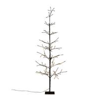 LED Díszlámpa Tree - fekete/fehér, Modern, műanyag/fém (175cm) - Mömax