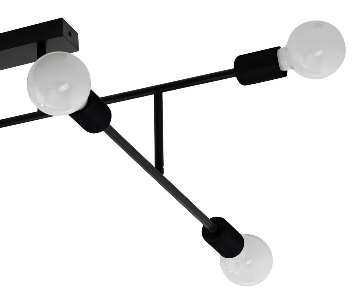 Deckenleuchte Belsiana in Schwarz max. 40 Watt - Schwarz, MODERN, Metall (118/51/35cm)