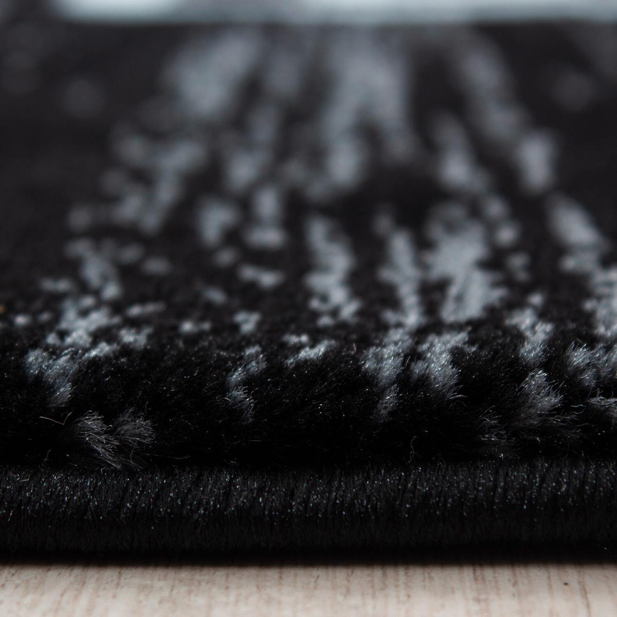 Flachwebeteppich Miami Schwarz ca. 240x340cm - Schwarz, Design, Textil (240/340cm) - Novel