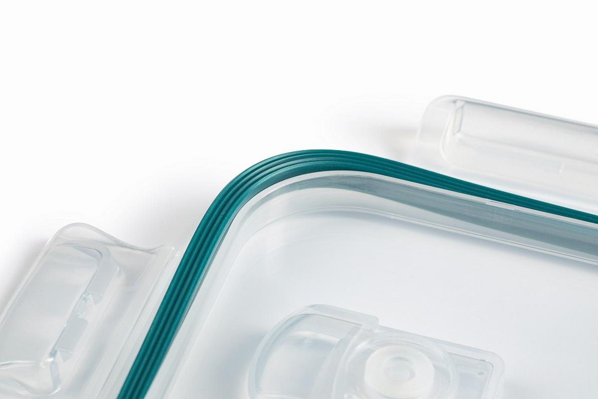 ZESTAW POJEMNIKÓW NA ŻYWNOŚĆ 13755 - zielony/przezroczysty, Basics, tworzywo sztuczne/szkło (19,6/14,5/6,6cm) - GOURMETMAXX