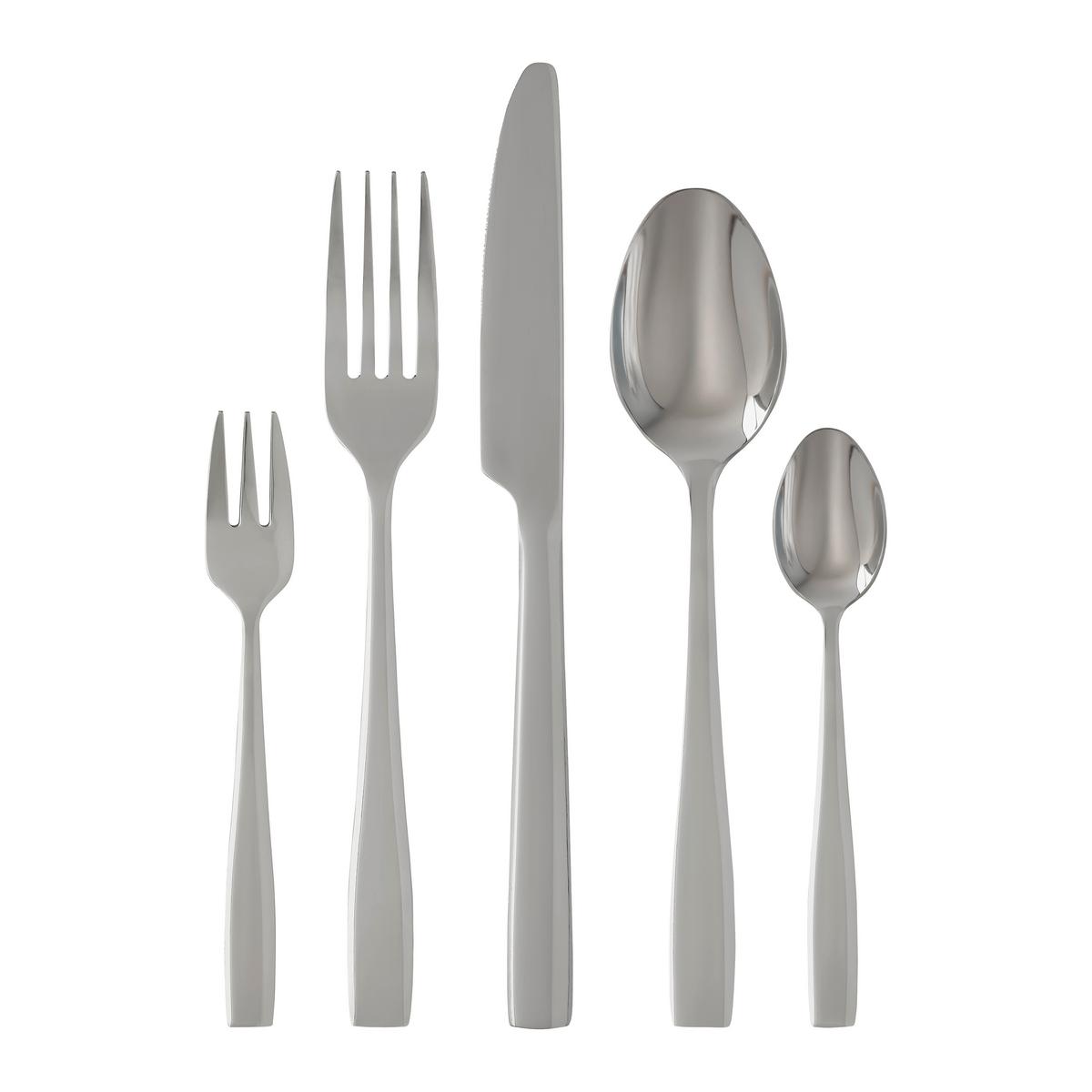 Besteckset Ivana Edelstahlfarben, 60-teilig - Edelstahlfarben, KONVENTIONELL, Metall - Mömax