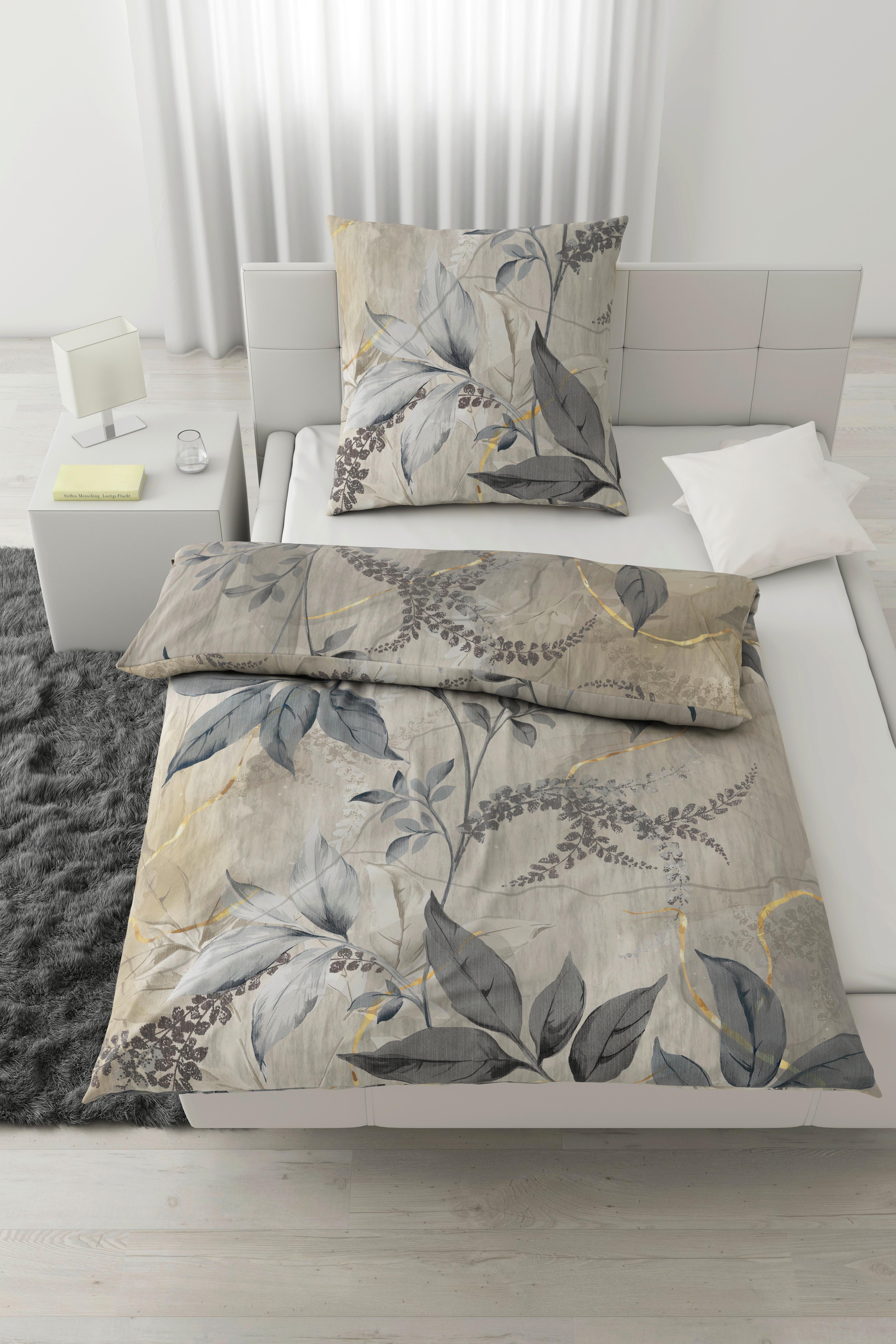 Bettwäsche Chiara XL Beige ca.155x220cm - Beige, KONVENTIONELL, Textil (155/220cm) - Modern Living