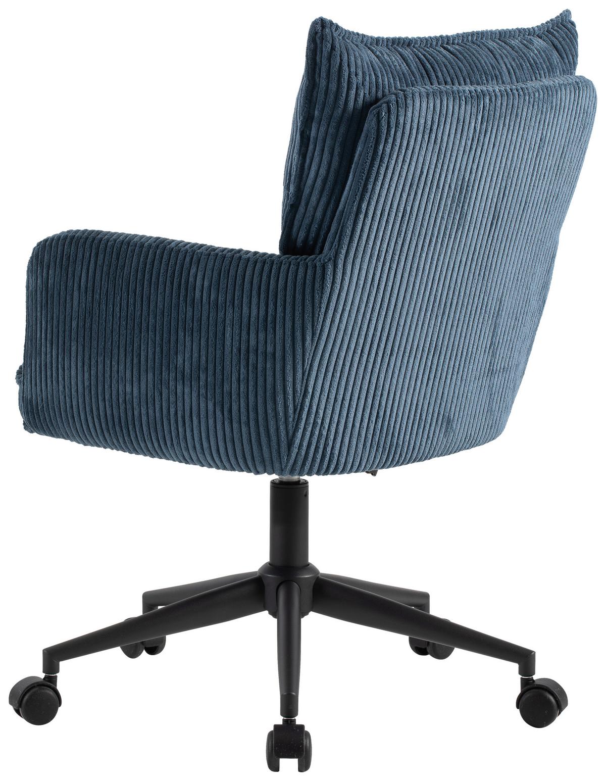 KRZESŁO OBROTOWE LUCIE  -EXKLUSIV- - niebieski/czarny, Design, tworzywo sztuczne/metal (58/84,5-92/64cm) - Carryhome