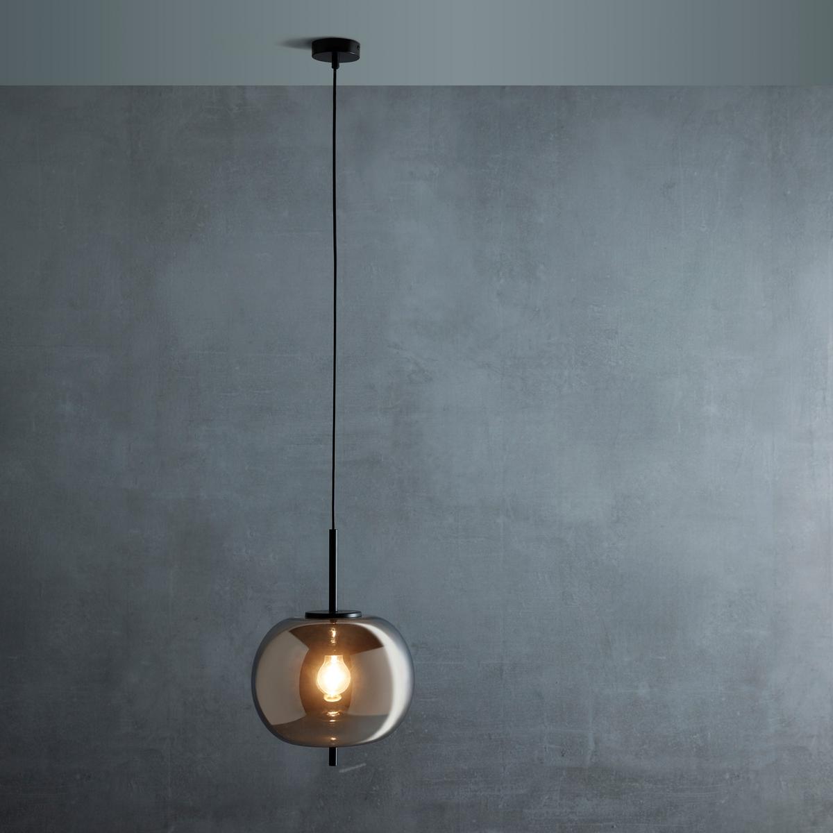 Hängeleuchte Jeanette in Schwarz max. 60 Watt - Schwarz, Modern, Glas/Metall (30/120cm) - Premium Living