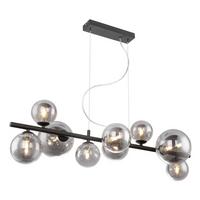 LED-Hängeleuchte Riha max. 3,5 Watt - Schwarz, Design, Glas/Metall (86/36/120cm) - Globo