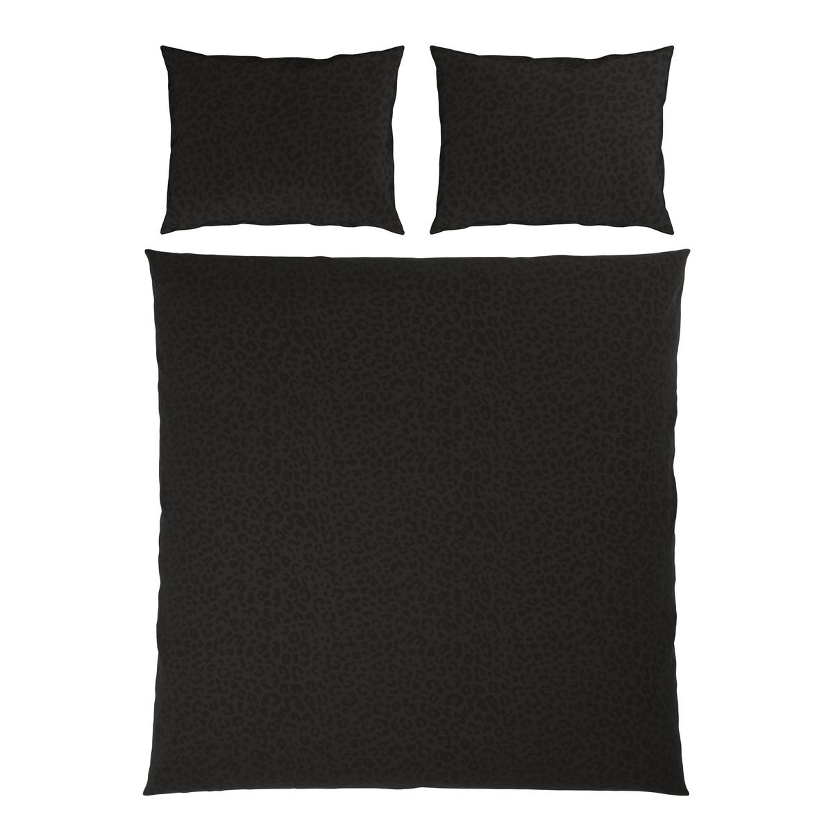 Lenjerie de pat Animal,cca. 200x220/2x50x70 cm - negru, Konventionell, textil (200/220cm) - Mömax
