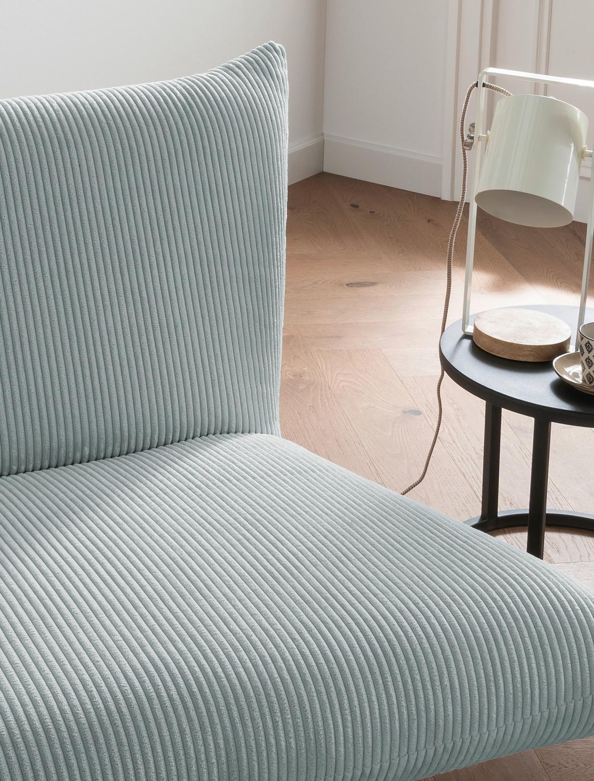 Relaxsessel Cremona Hellblau - Schwarz/Hellblau, Design, Textil/Metall (100/78/96cm) - Livetastic