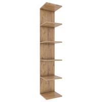 Stenski Regal Lazas, Hrast - medeni hrast, Moderno, leseni material (35/180/30cm) - MID.YOU