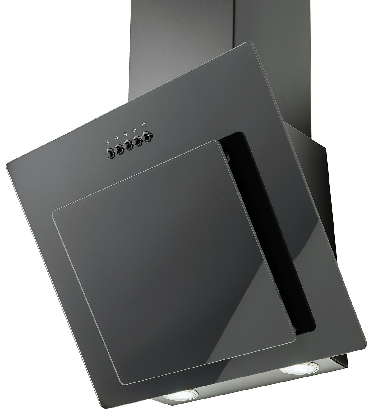 Dunstabzugshaube in Schwarz 9039X - Schwarz, Basics, Glas (59,60/78/31,30cm) - PKM