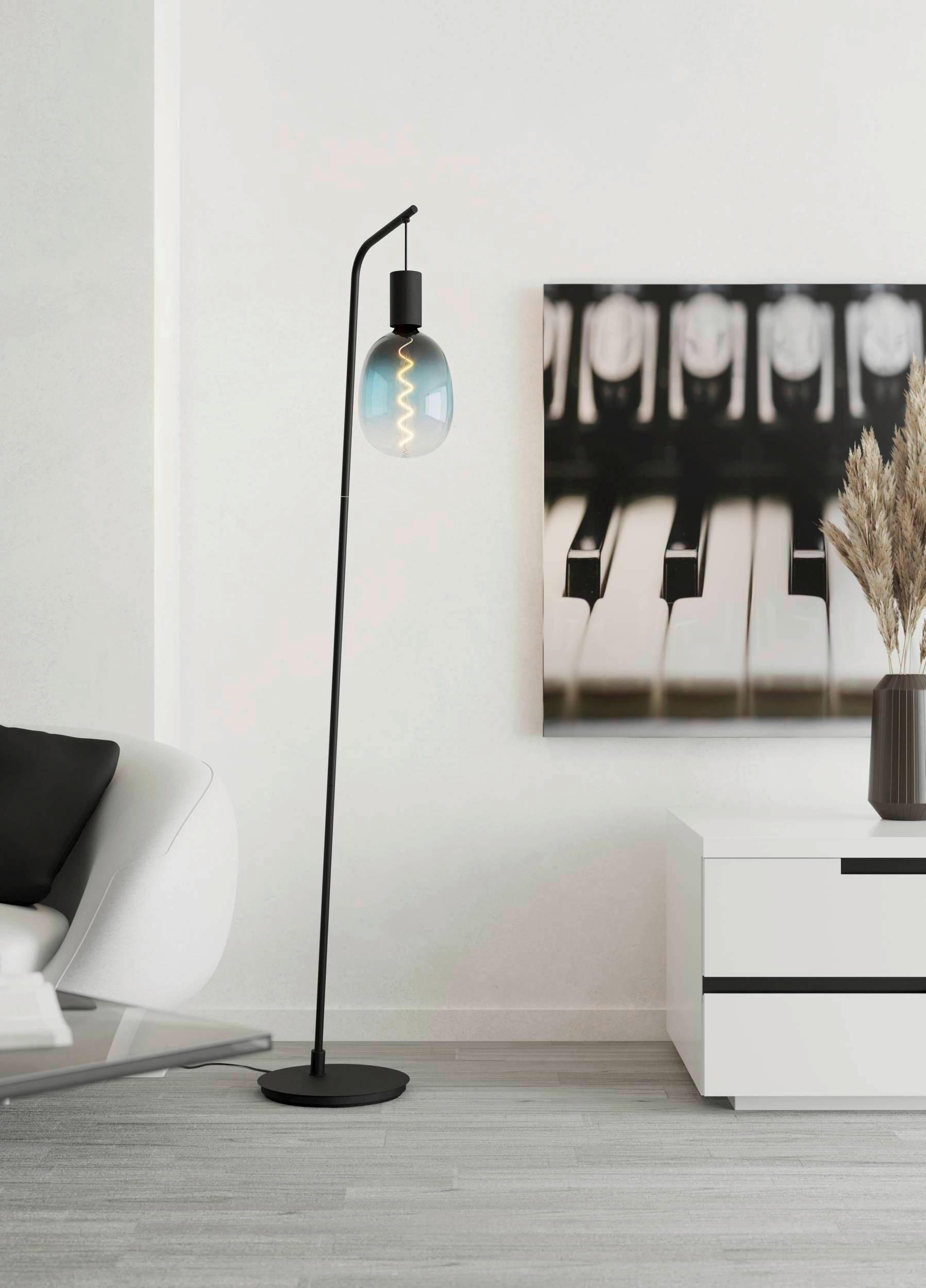 LAMPA STOJĄCA 43758* CRANLEY - czarny, Basics, metal (43/6/170cm)