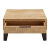 SOFFBORD EVEREST -EXKLUSIV- - svart/naturfärgad, Natur, metall/trä (80/80/40cm) - Mömax